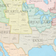 In this fictional map, by 1930, the U.S. is broken into nearly 80 states after annexing Canada and Mexico. In order to govern its vast, culturally-divided North America, states are grouped into ideologically-similar territories with regional governments. Mormons instate a democratic theocracy in the Southwest, descendants of Confederate veterans claim “Dixie,” and the Northeast is mushed into Canada in a grouping of leftover states.